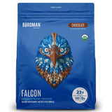 BIRDMAN Falcon frente del envase chocolate mostrando etiqueta y beneficios