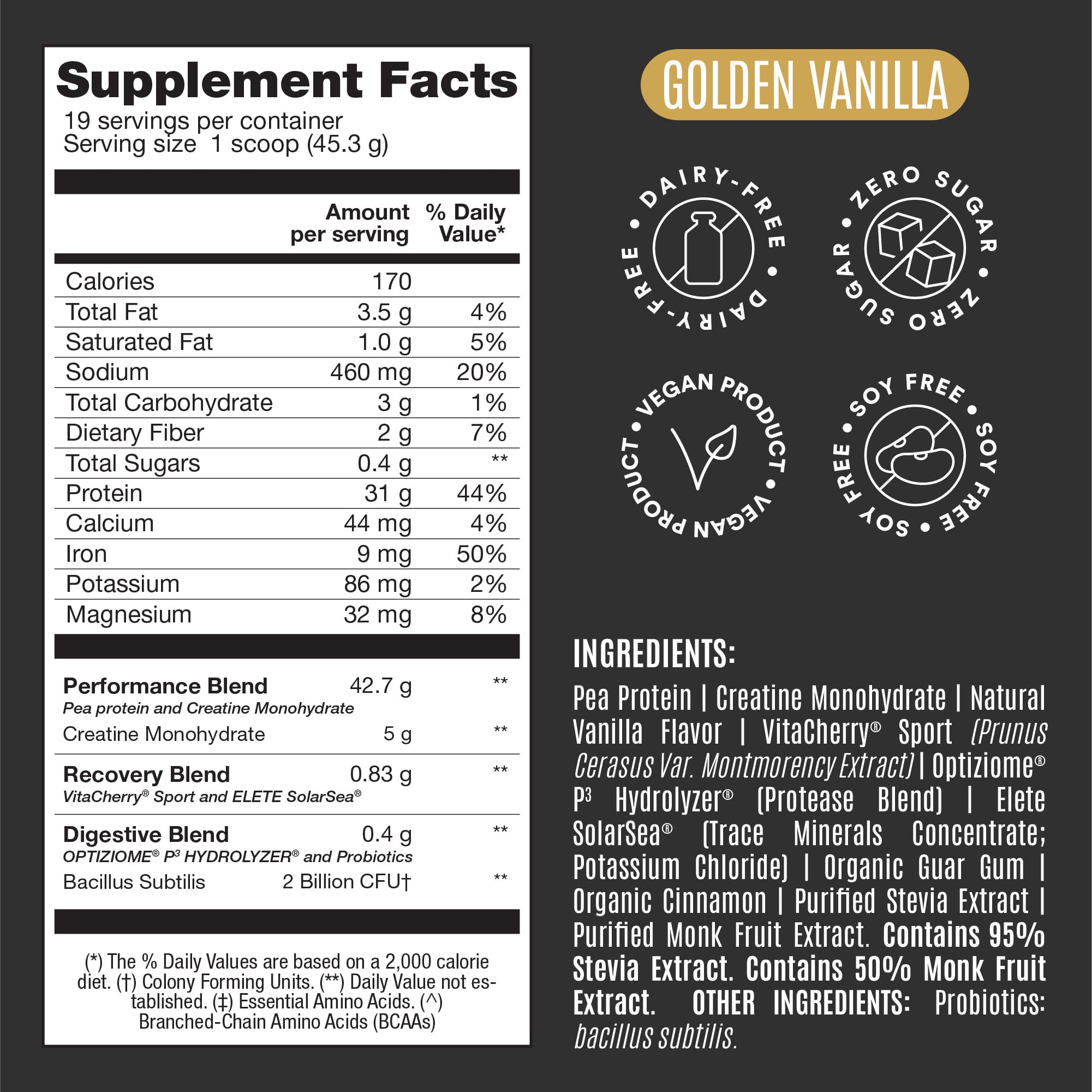 BIRDMAN Falcon scoop con 31 g de proteína por porción visible