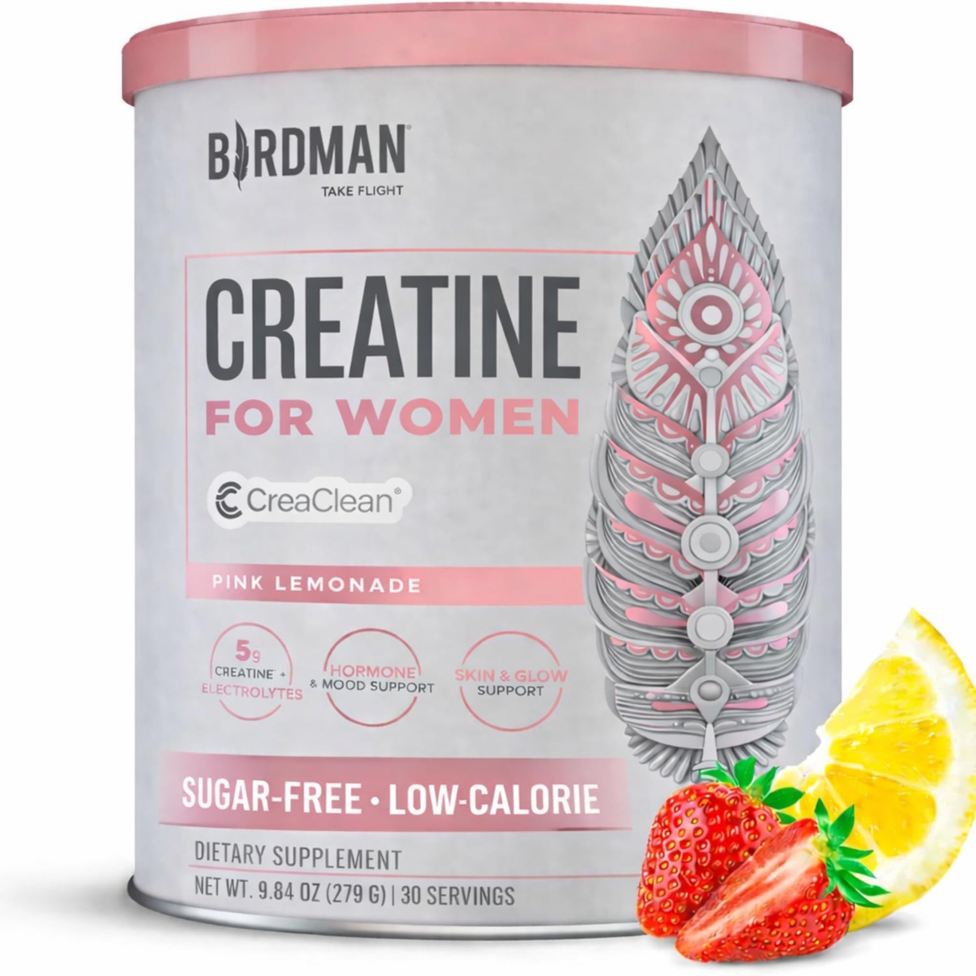 BIRDMAN frasco frontal mostrando diseño y beneficios claros