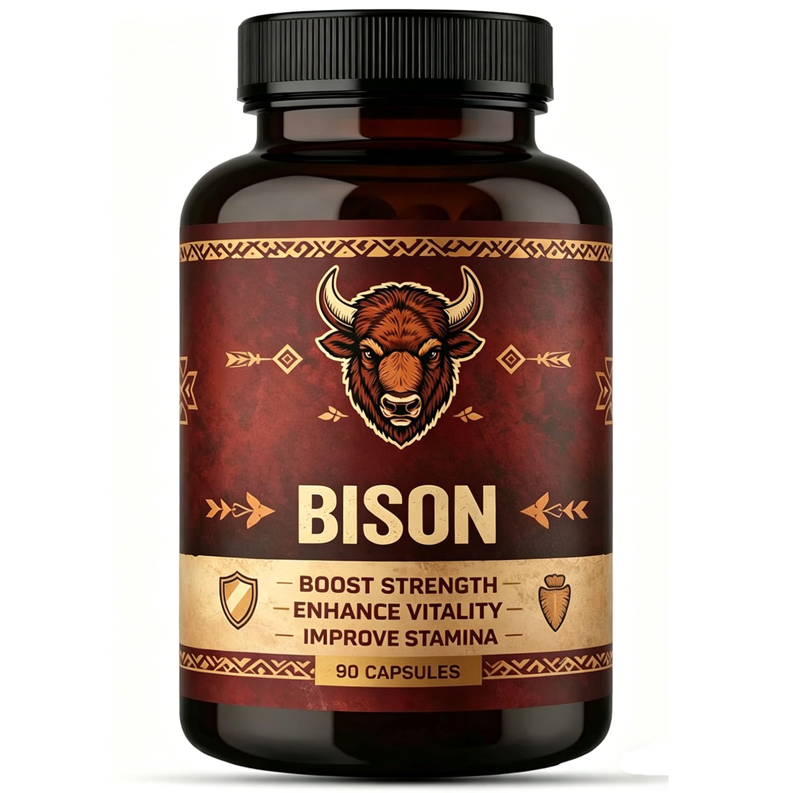 Bison Formula frasco frontal mostrando etiqueta y duración útil