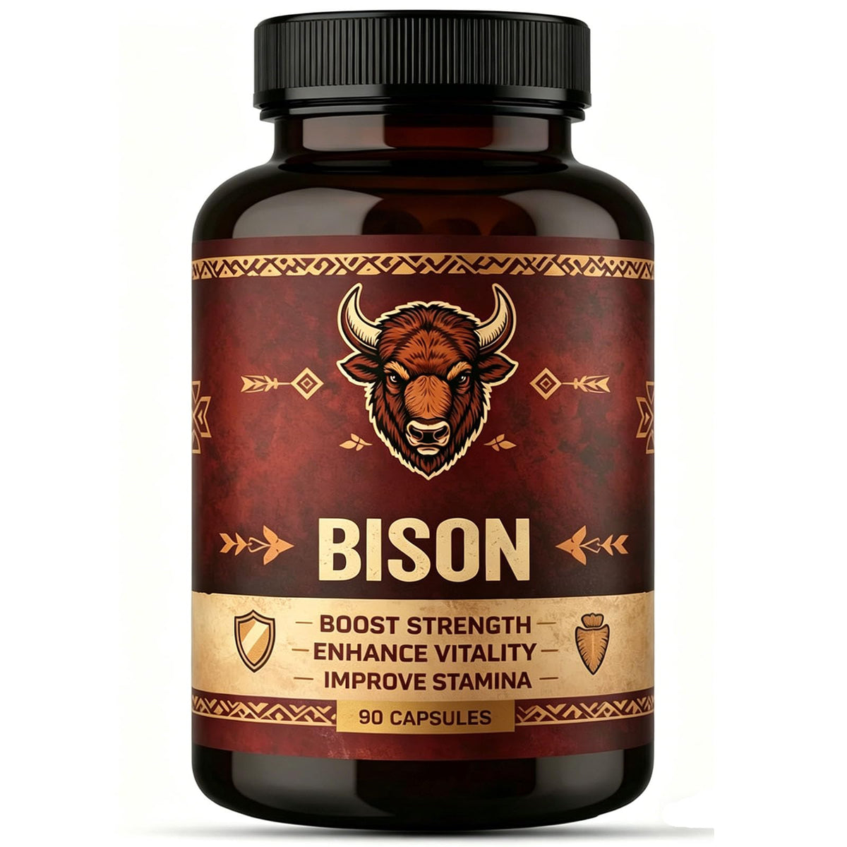 Bison Formula frasco frontal mostrando etiqueta y duración útil