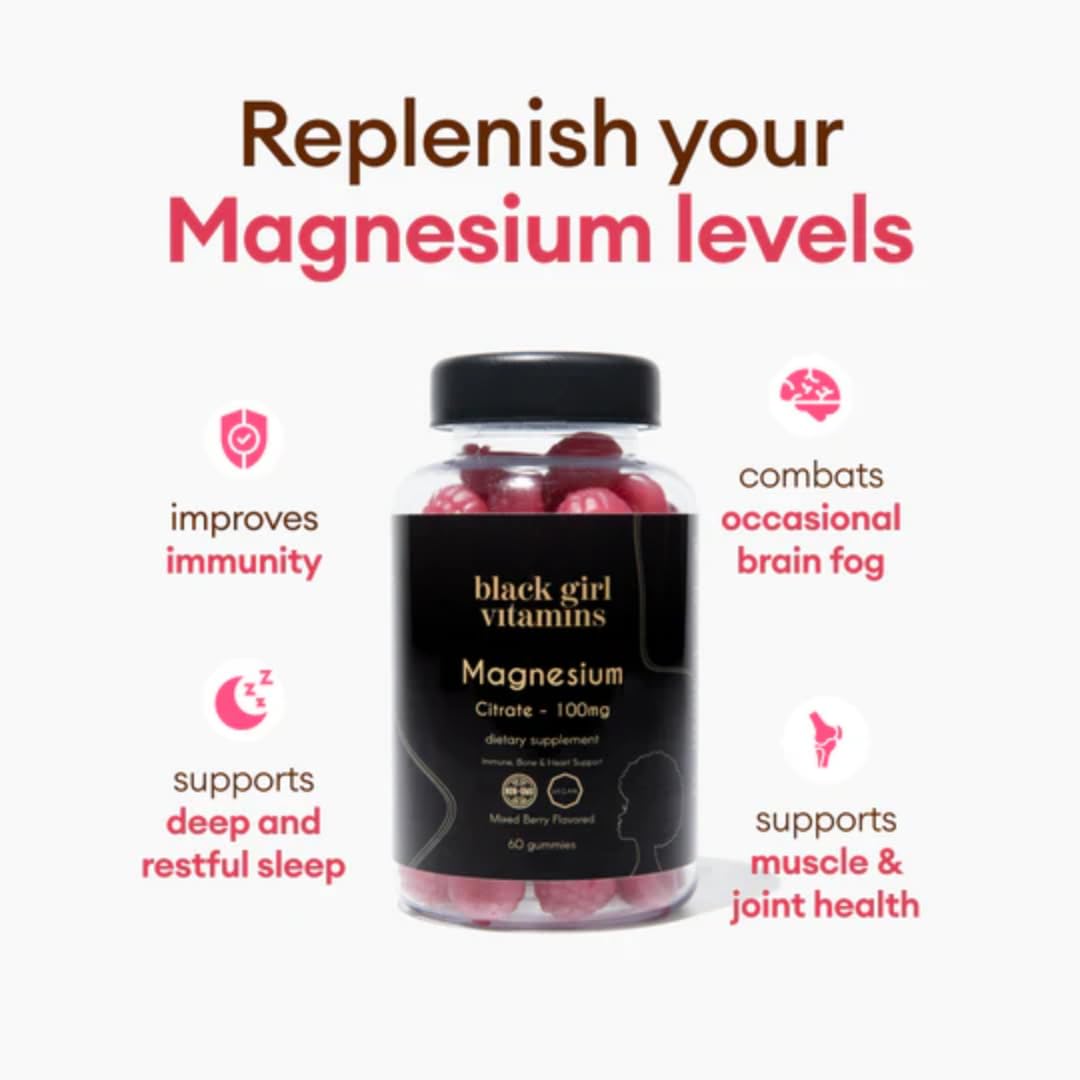 Black Girl Vitamins etiqueta con ingredientes y concentración de 100 mg