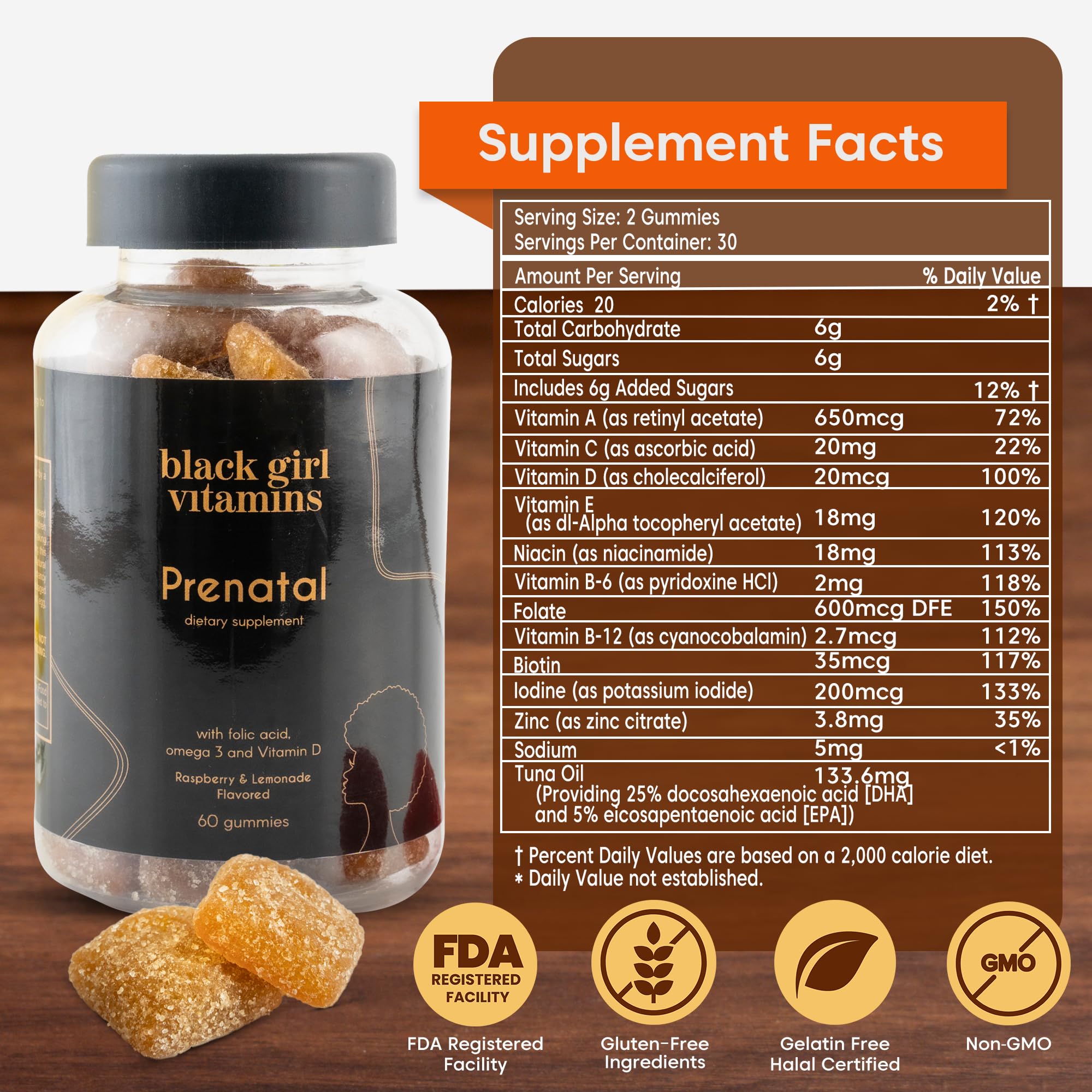 Black Girl Vitamins gominolas en mano para ver tamaño y facilidad de toma