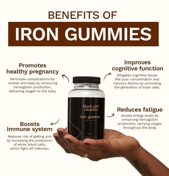 Black Girl Vitamins primer plano de textura de gominola y atractivo sabor