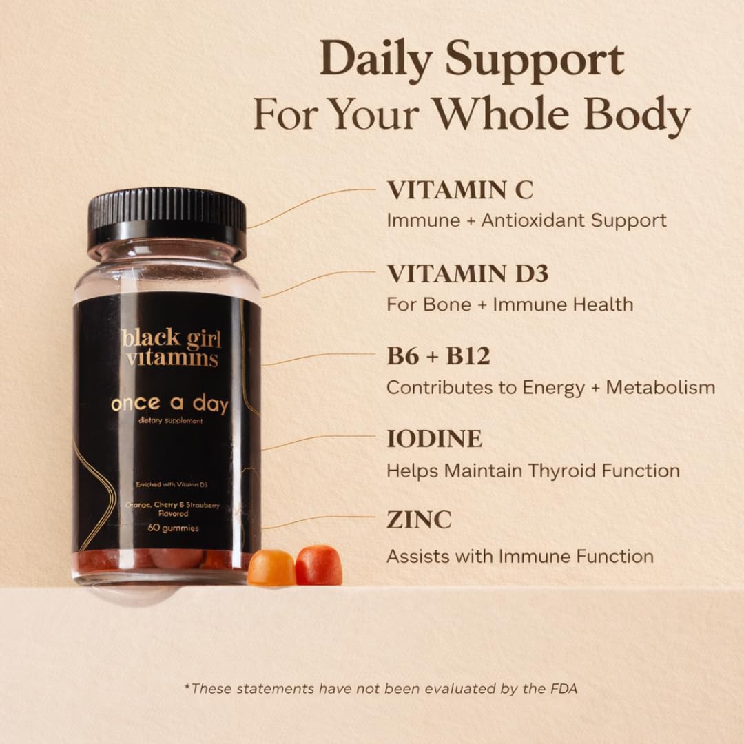 Black Girl Vitamins etiqueta y tabla nutricional, claridad y confianza en ingredientes