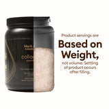 Black Girl Vitamins textura del polvo cerca, mostrando finura y disolución rápida