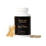Black Girl Vitamins botella frontal mostrando etiquetas y beneficios claros