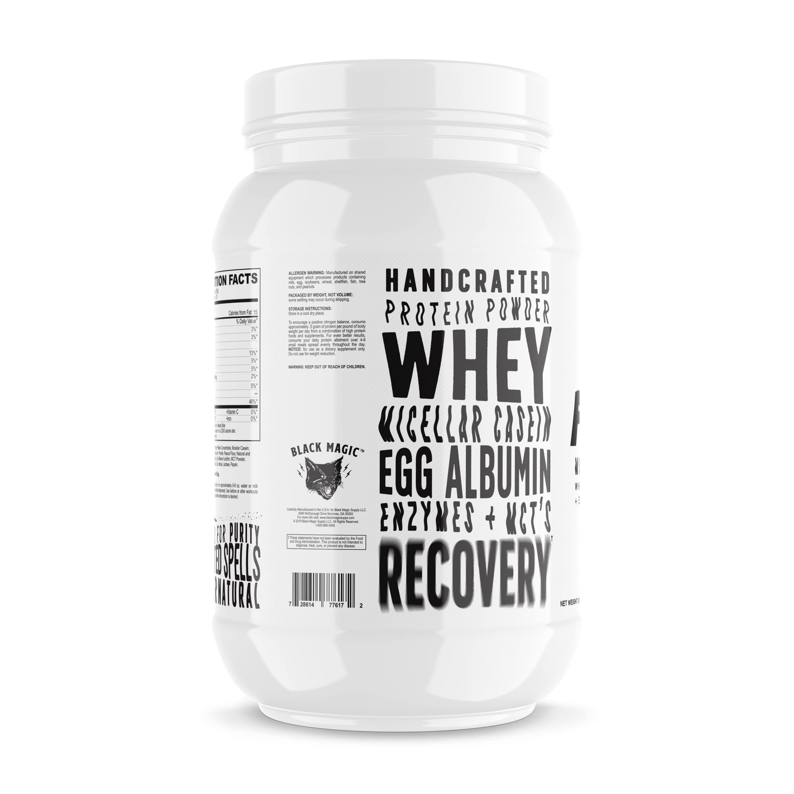 Batido preparado con Black Magic Protein mostrando sabor chocolate y beneficio recuperador
