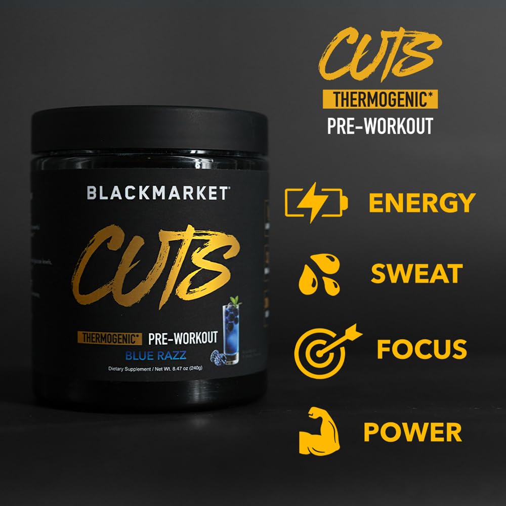 BLACKMARKET CUTS polvo textura en cucharada para mezcla rápida y sin grumos