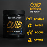 BLACKMARKET CUTS polvo textura en cucharada para mezcla rápida y sin grumos