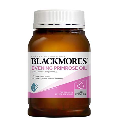 Blackmores frasco frontal de Evening Primrose Oil 190 cápsulas, presentación económica y clara
