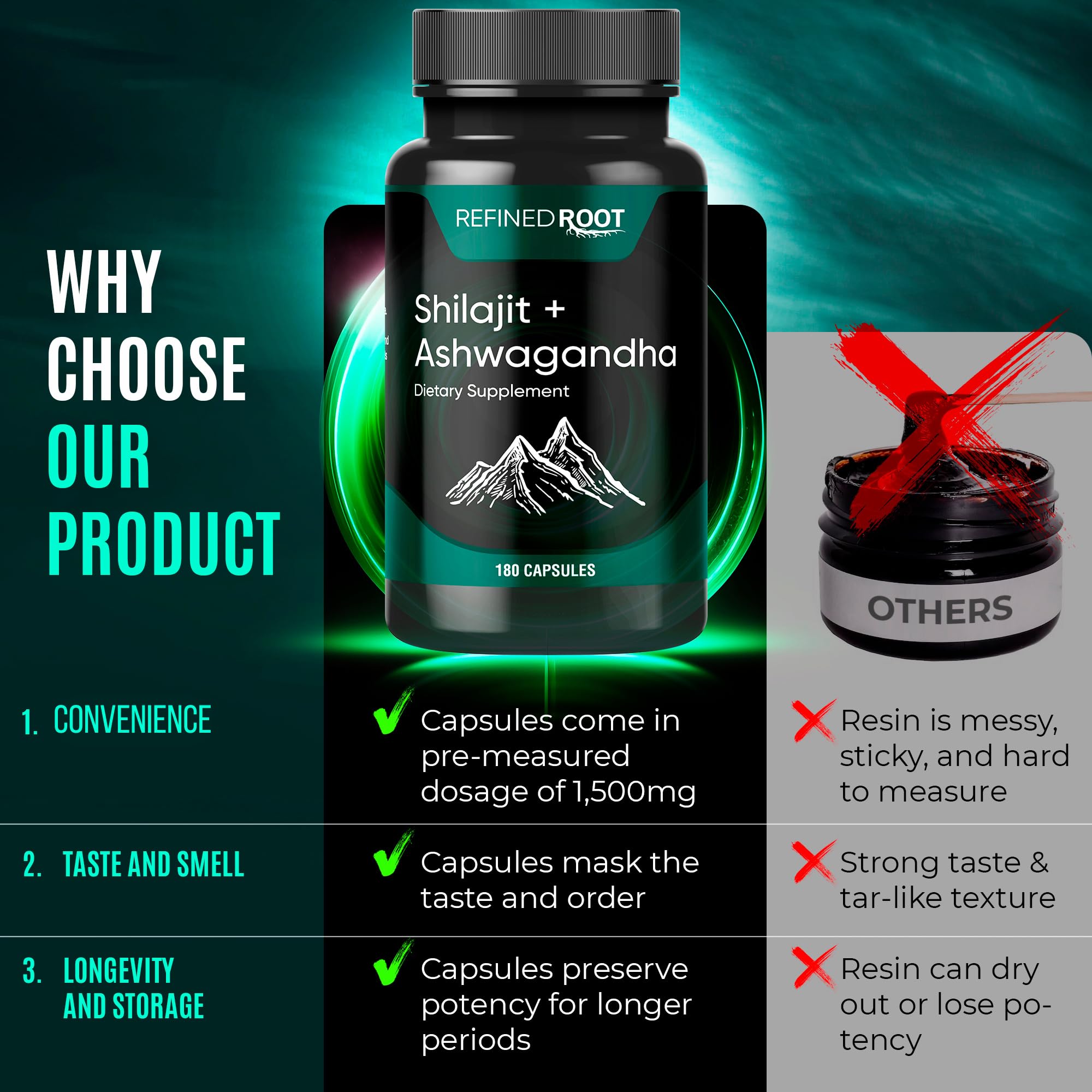 Blast Supplements etiqueta con lista de ingredientes y porcentaje de ácido fúlvico