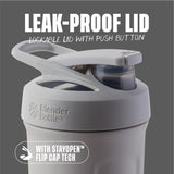 BlenderBottle primer plano del batidor de alambre para mezclas sin grumos