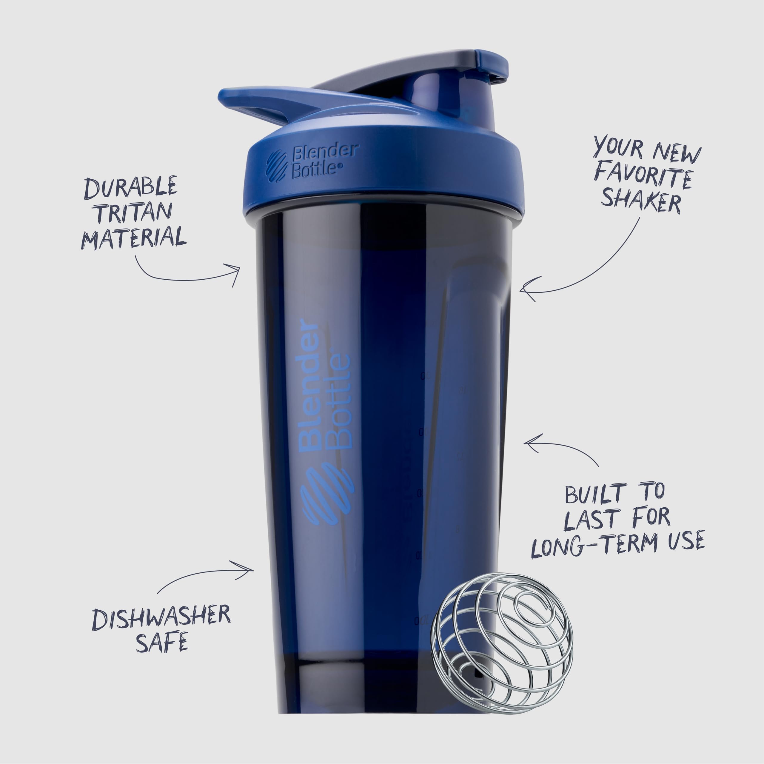 BlenderBottle BlenderBall de acero 316 para mezclas rápidas y sin grumos