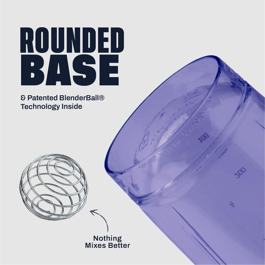 BlenderBottle BlenderBall de acero inoxidable en acción, mezcla sin grumos