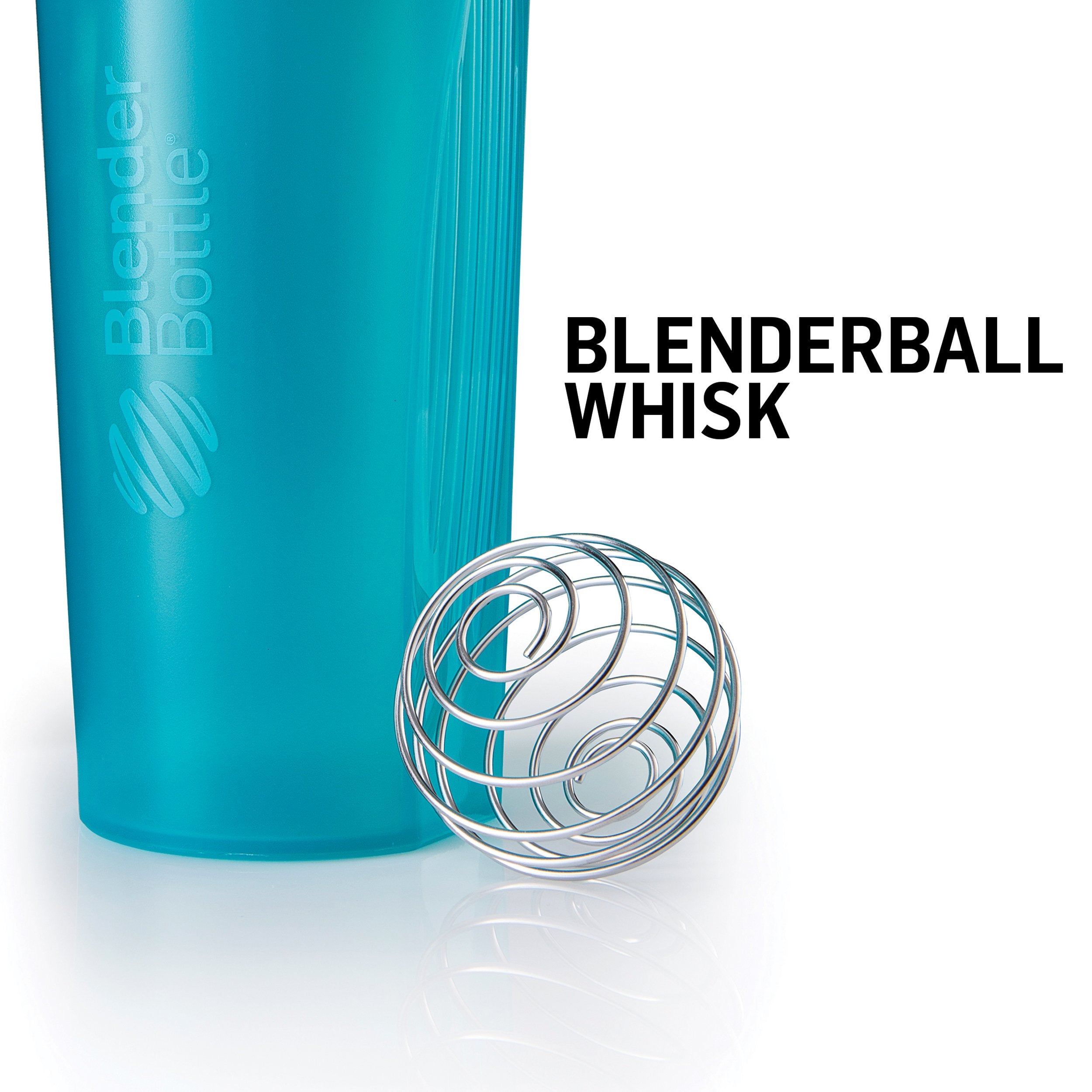 BlenderBottle boca ancha mientras se añade polvo, llenado sin derrames