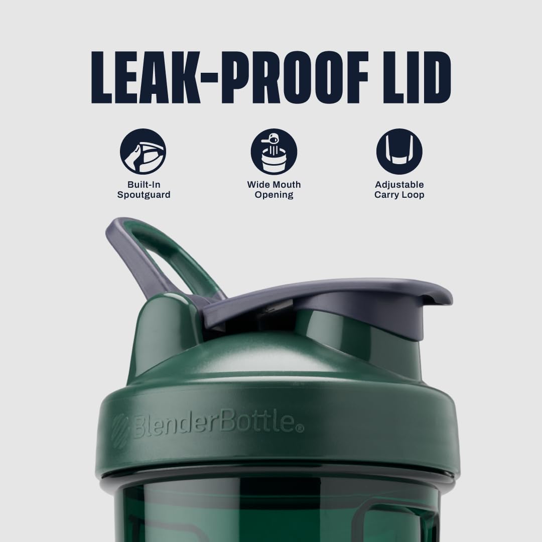 BlenderBottle tapa con SpoutGuard que mantiene limpio el pico y evita goteos