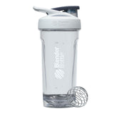 BlenderBottle frente de acero inoxidable mostrando diseño y durabilidad