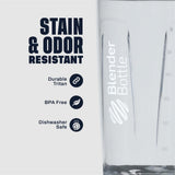 BlenderBottle interior con marcaciones para medir líquidos y preparar recetas