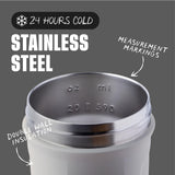 BlenderBottle interior con marcas de medición y base redondeada útil