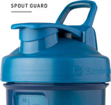 BlenderBottle ProStak SpoutGuard cerrado en boquilla, protección higiénica