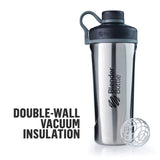 BlenderBottle asa desmontable sujeta a mochila para llevar cómodamente