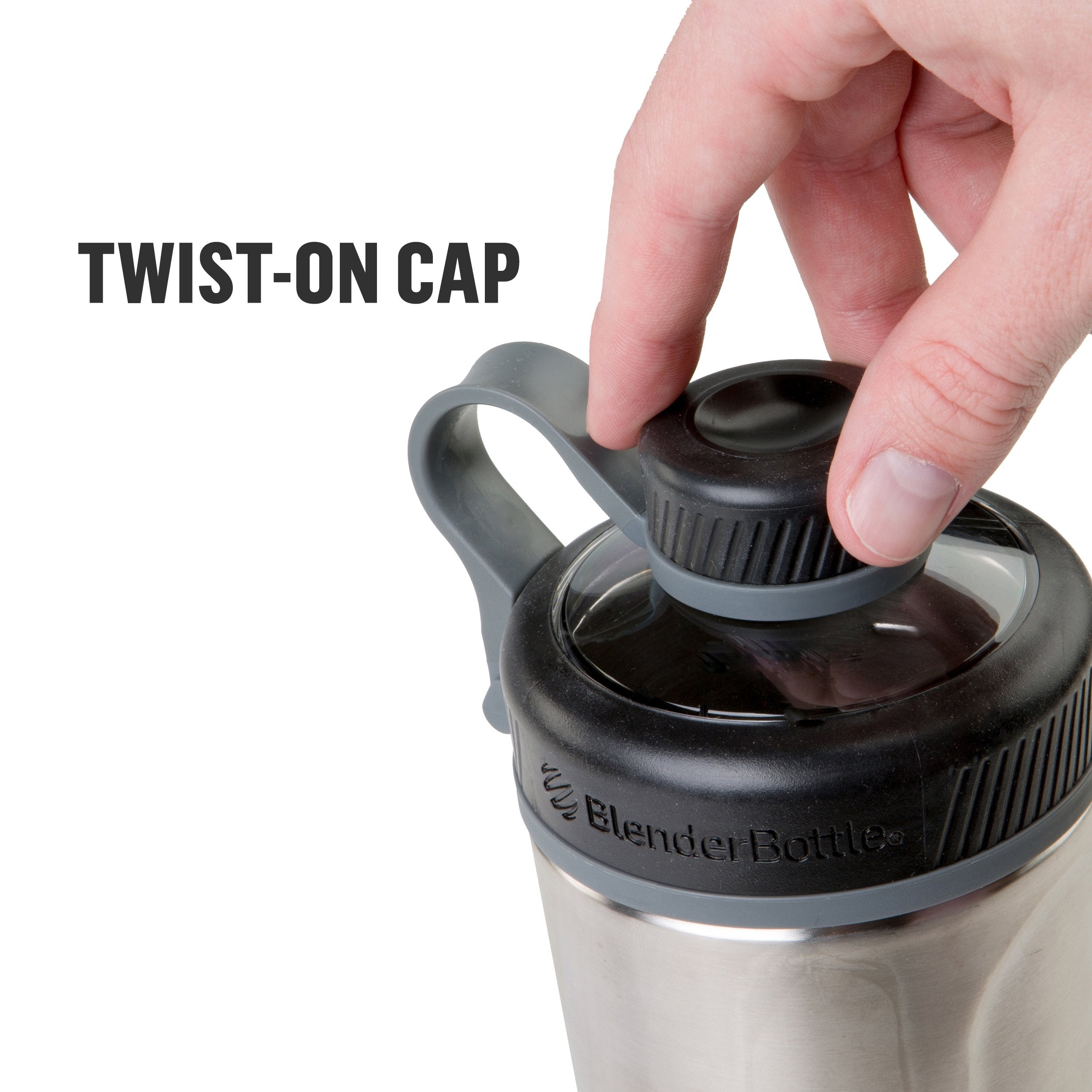 BlenderBottle Radian boca ancha con scoop y marcas de medida prácticas