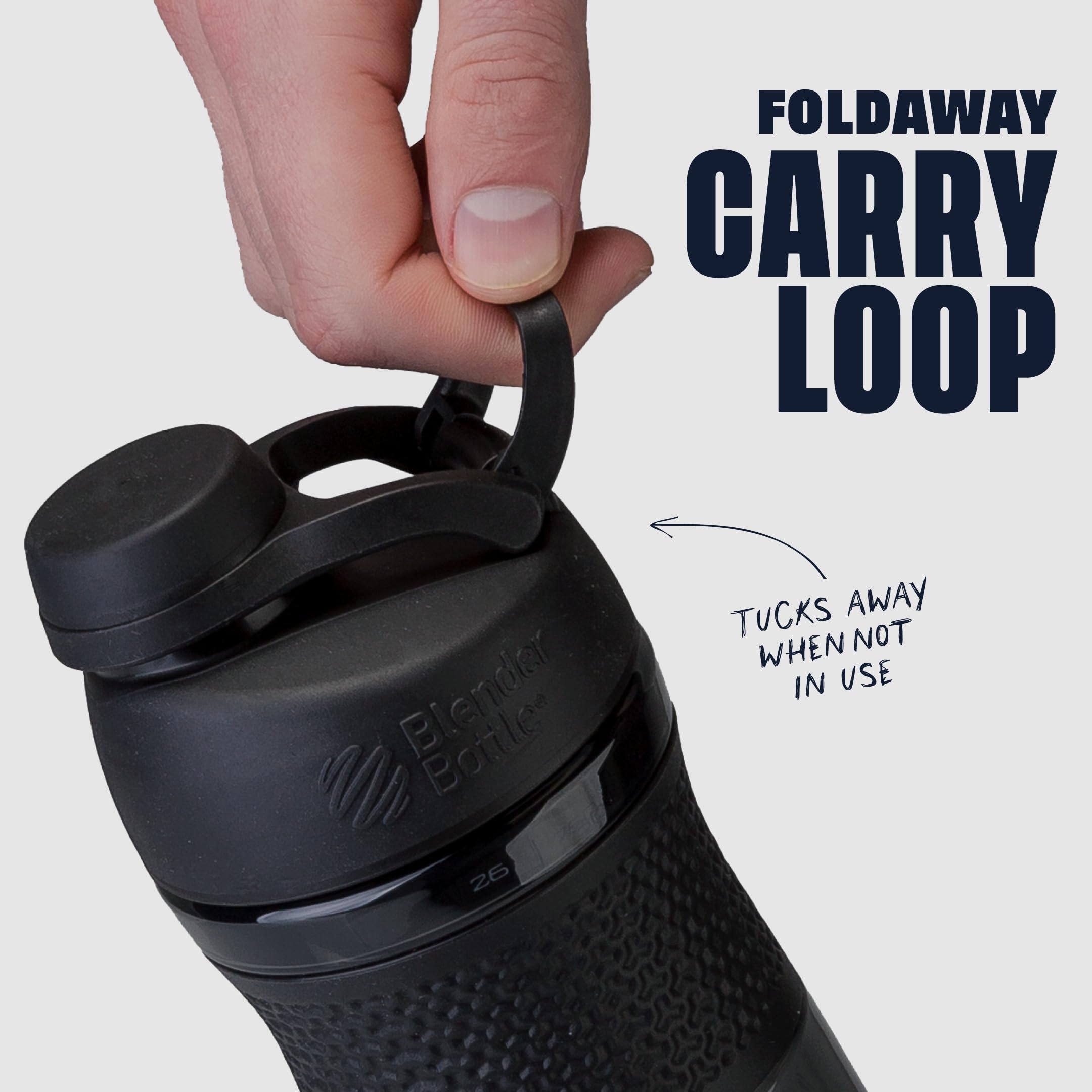 BlenderBottle tapa de giro con pico cerrado para transporte sin fugas