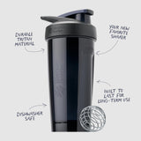 BlenderBottle Strada con BlenderBall de acero mezclando polvo rápidamente sin grumos