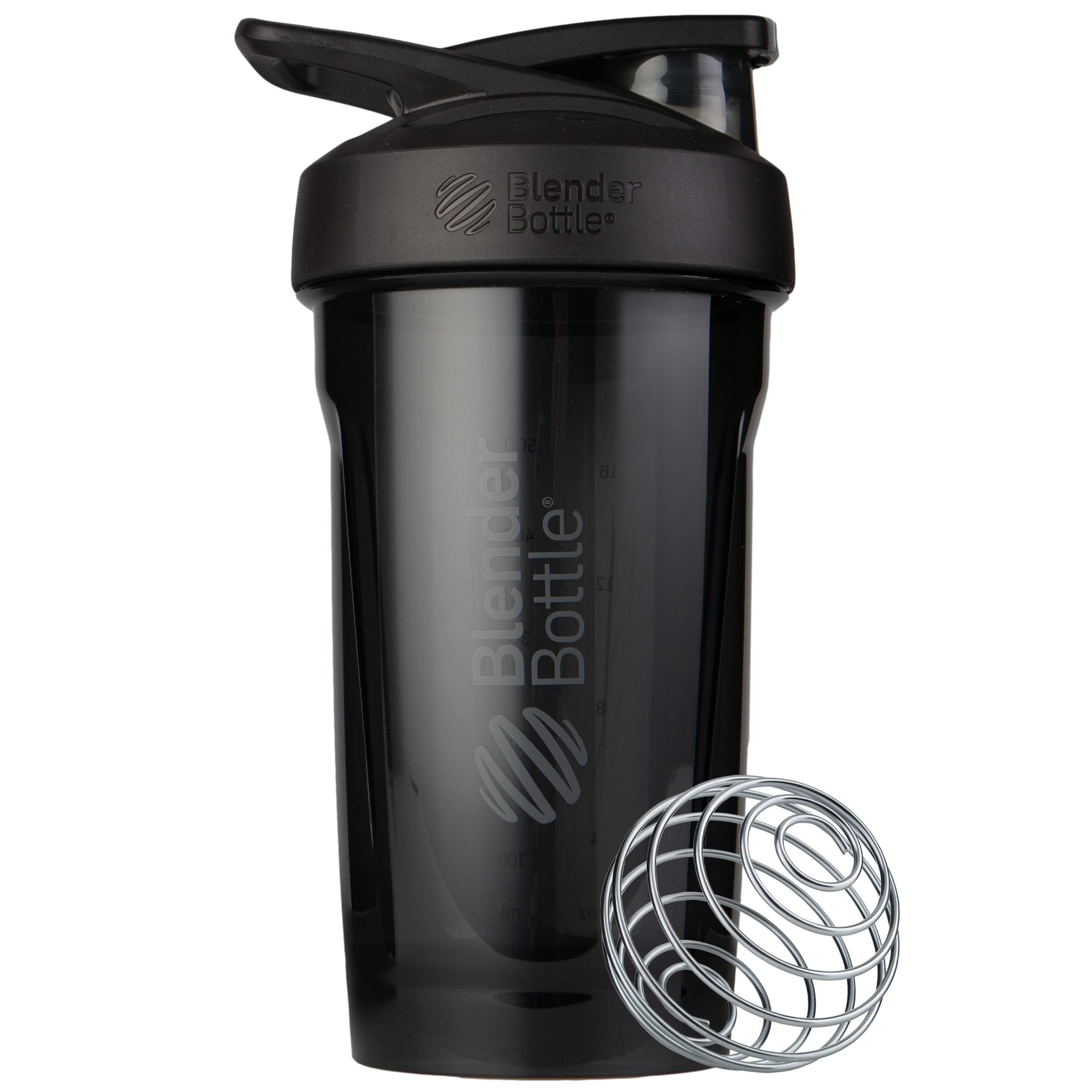 BlenderBottle Strada vista frontal con tapa bloqueada, transporte seguro