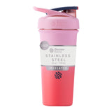 BlenderBottle Strada vista frontal con diseño Flamingo Ombre y agarre cómodo