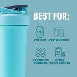 BlenderBottle Strada Sleek base redondeada que mejora mezcla sin grumos