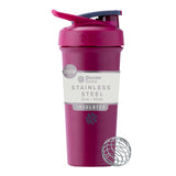BlenderBottle Strada Sleek vista frontal en Raspberry, diseño ergonómico y elegante