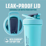BlenderBottle Strada Sleek tapa cerrada con seguro que evita derrames