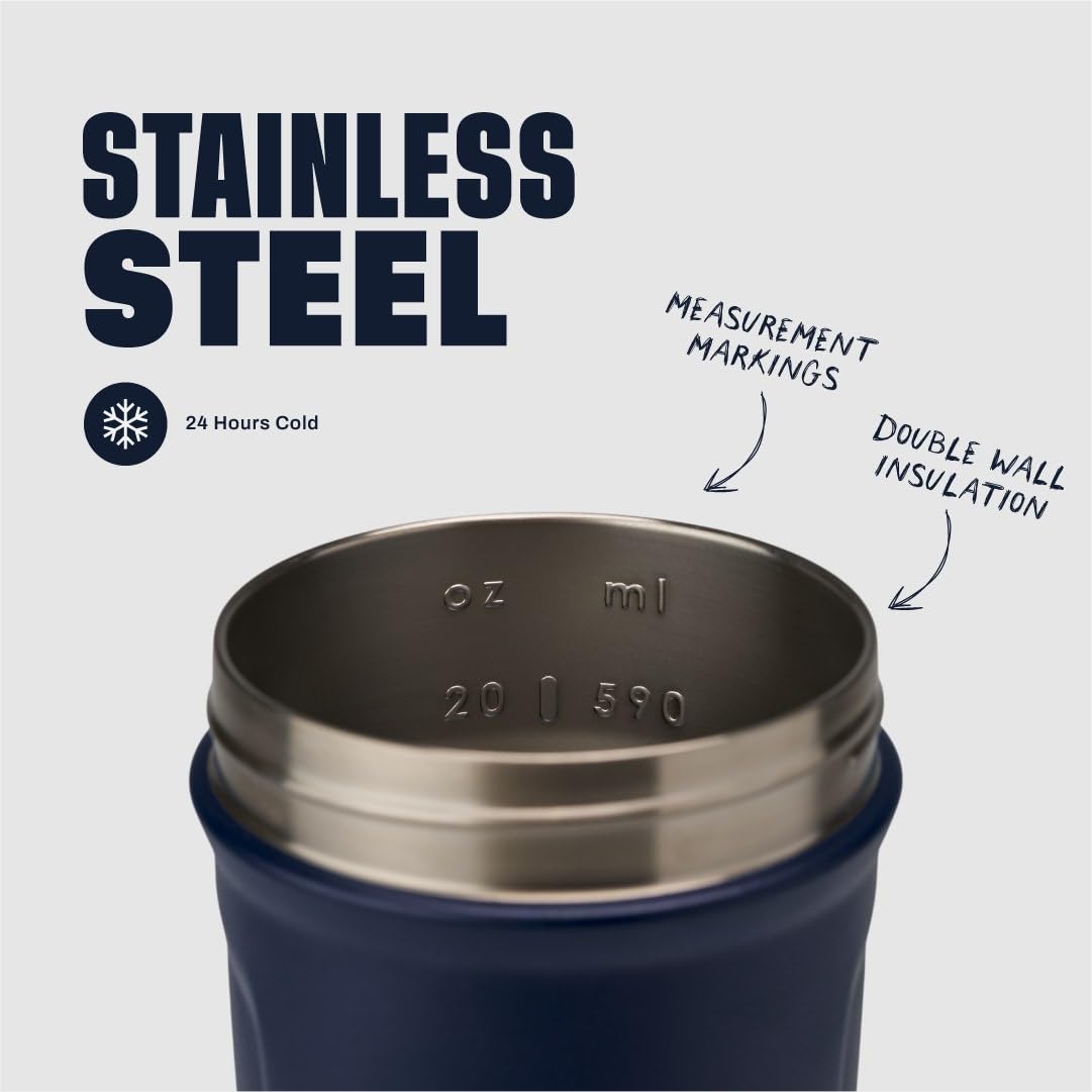 BlenderBottle Strada cuerpo en acero inoxidable que mantiene bebidas frías