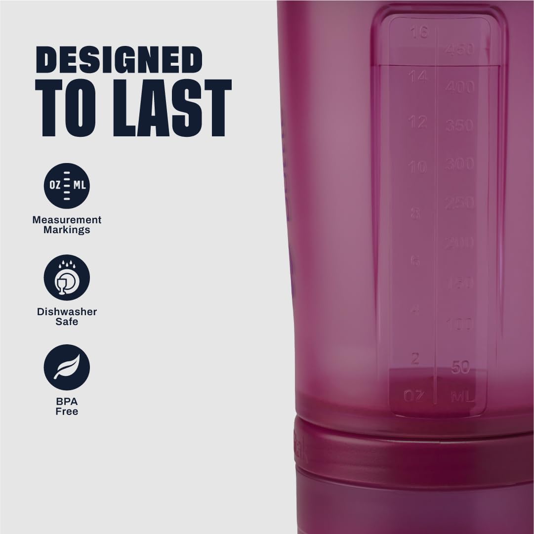 BlenderBottle tarros interbloqueables mostrando almacenamiento modular y orden