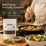 BLENTOLIA bolsa resellable abierta junto a una regla para mostrar tamaño y cantidad práctica
