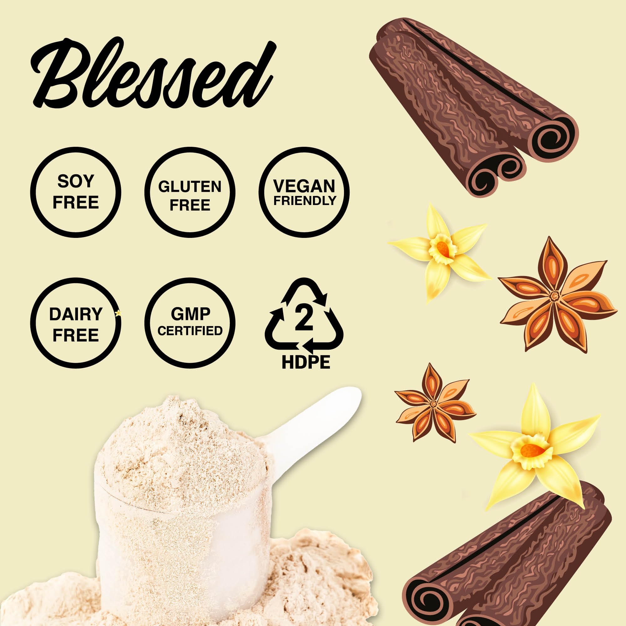 BLESSED batido preparado en vaso listo para beber, aporta saciedad rápida