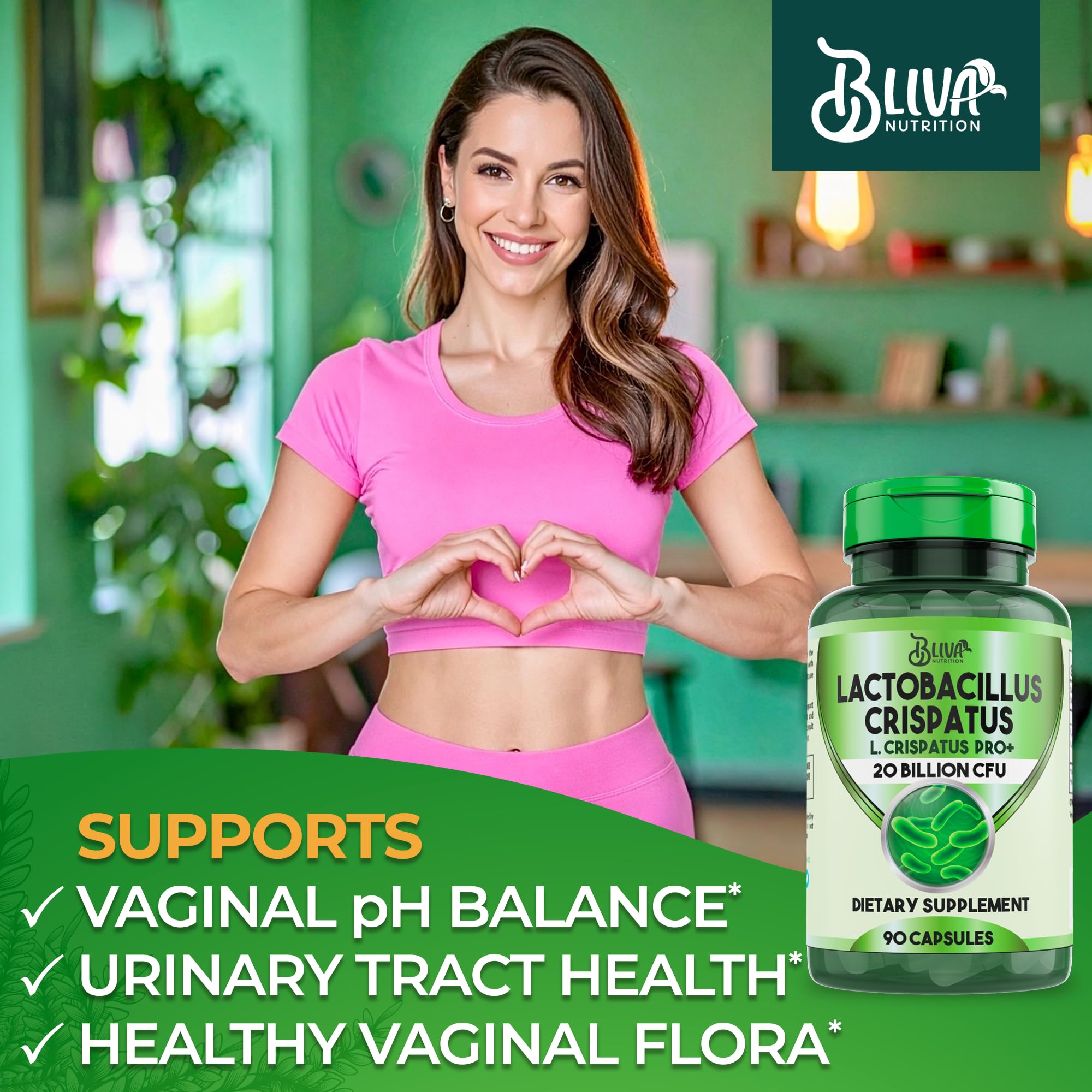 BLIVA NUTRITION cápsulas junto a regla para comparar tamaño y dosis visualmente clara