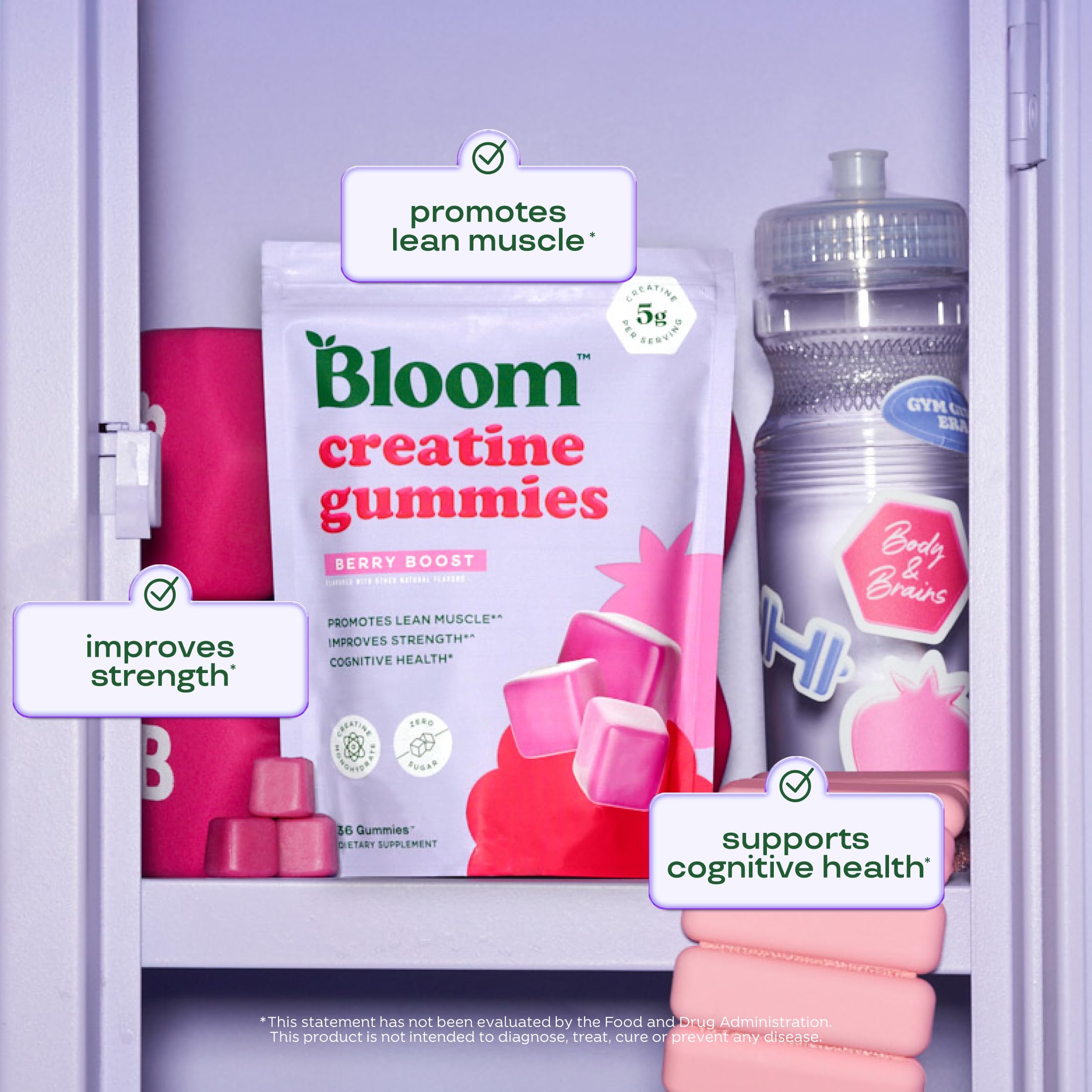 Bloom envase abierto con gominolas que facilita consumo sin preparación