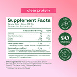 Bloom Nutrition etiqueta nutricional enfocada en proteína y calorías bajas