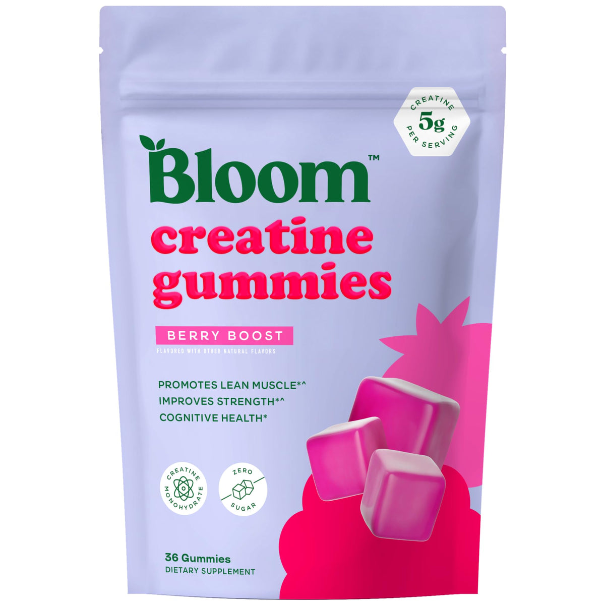 Bloom gominolas frontal mostrando envase y beneficios para entrenamiento