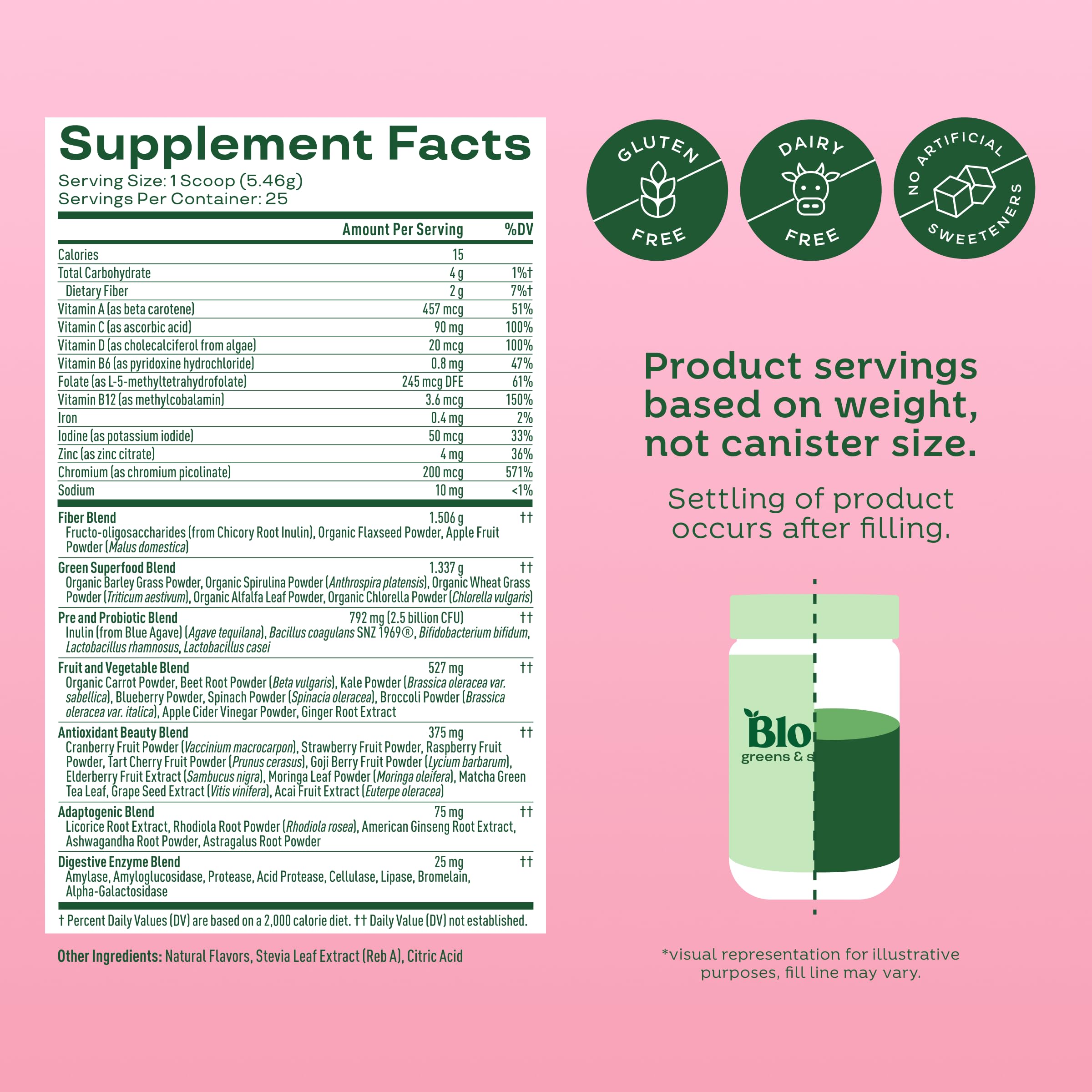 Bloom Nutrition cucharada comparativa que muestra porción exacta y conveniencia