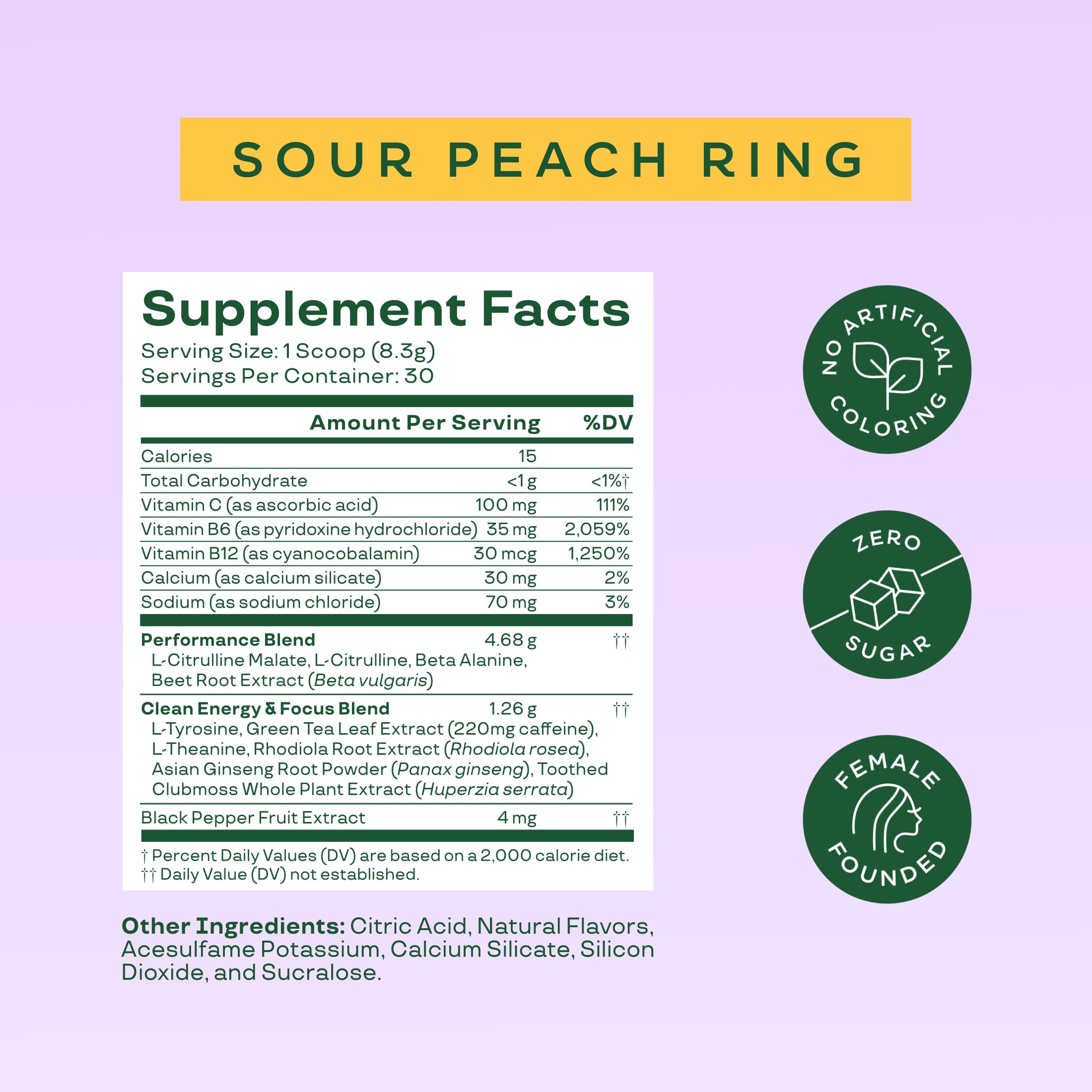 Bloom Nutrition comparación de tamaño con cucharita, dosificación clara