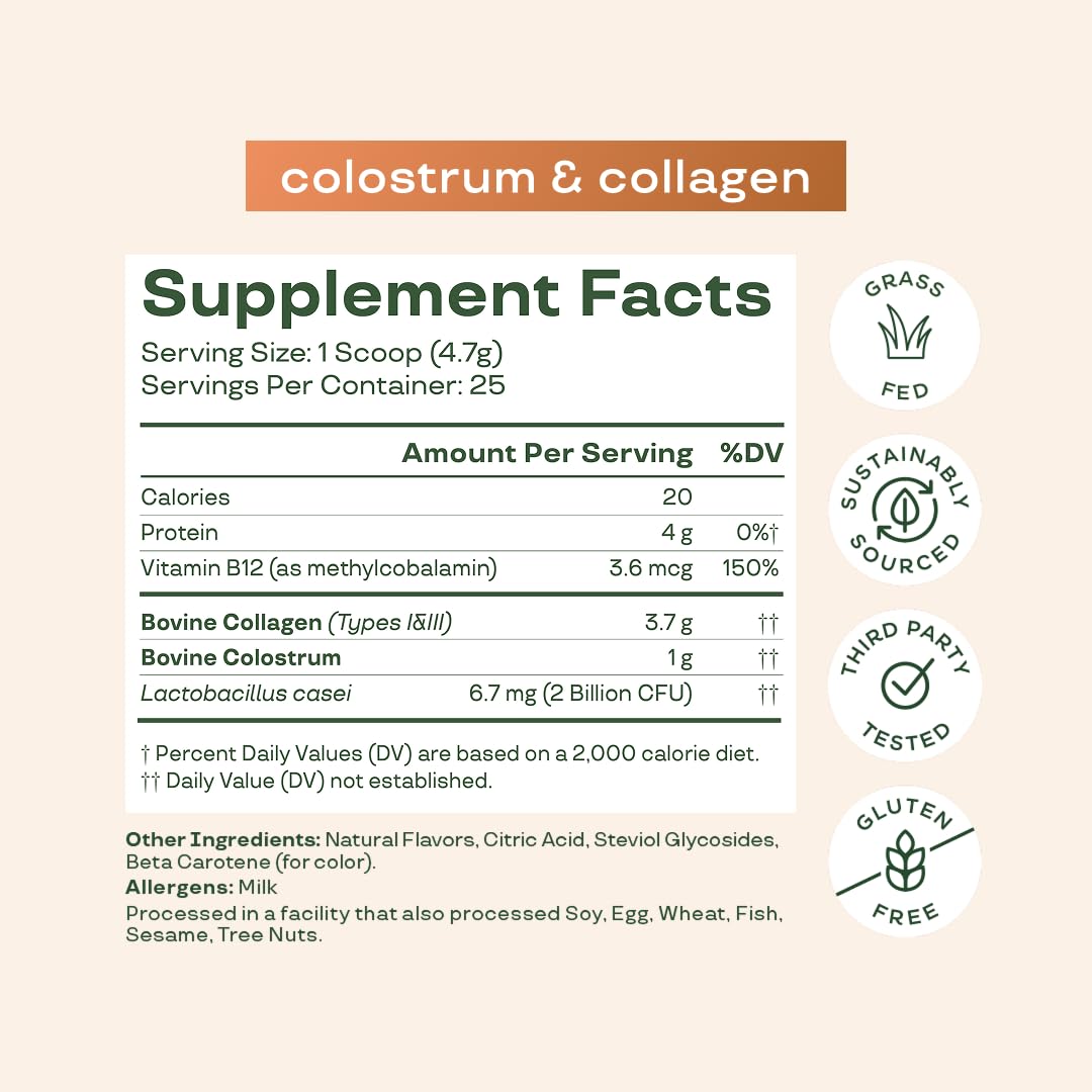 Bloom Nutrition cucharada de producto comparada con mano para tamaño de porción