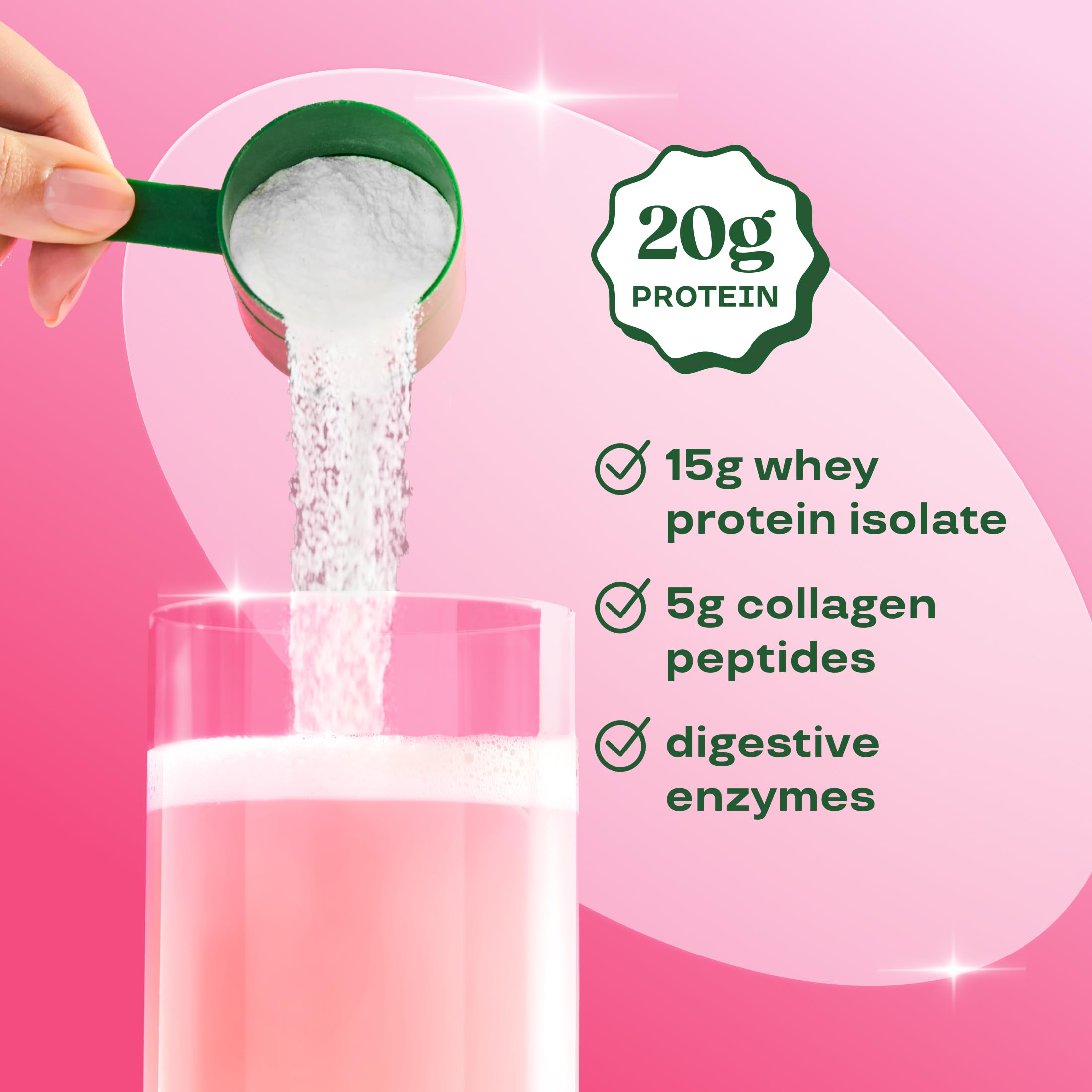 Bloom Nutrition medida con scoop y cucharada para control exacto de porciones