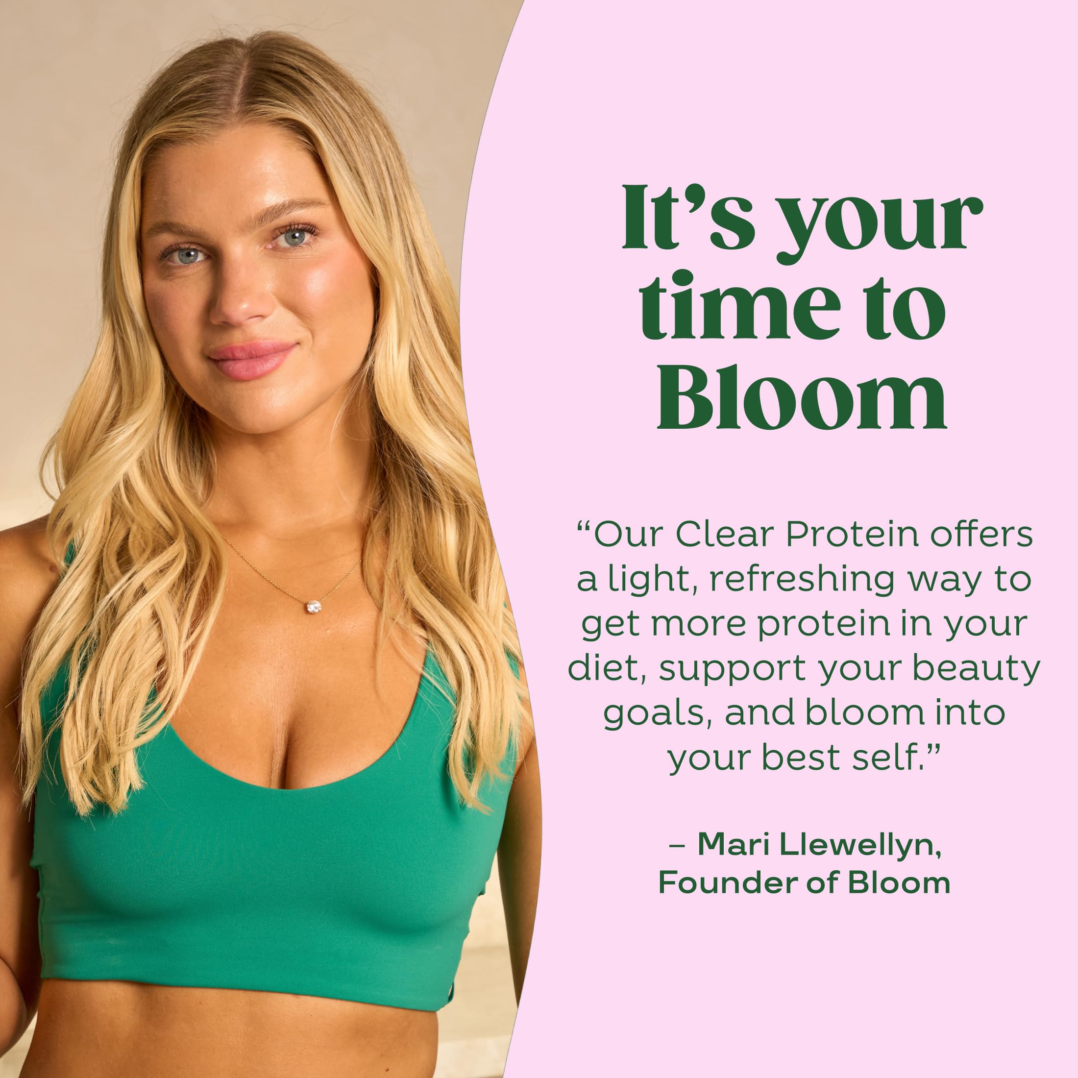 Bloom Nutrition etiqueta con lista de ingredientes y datos nutricionales, transparencia útil