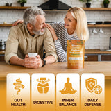 BloomBoost polvo mezclado en batido matutino para energía y fibra diaria
