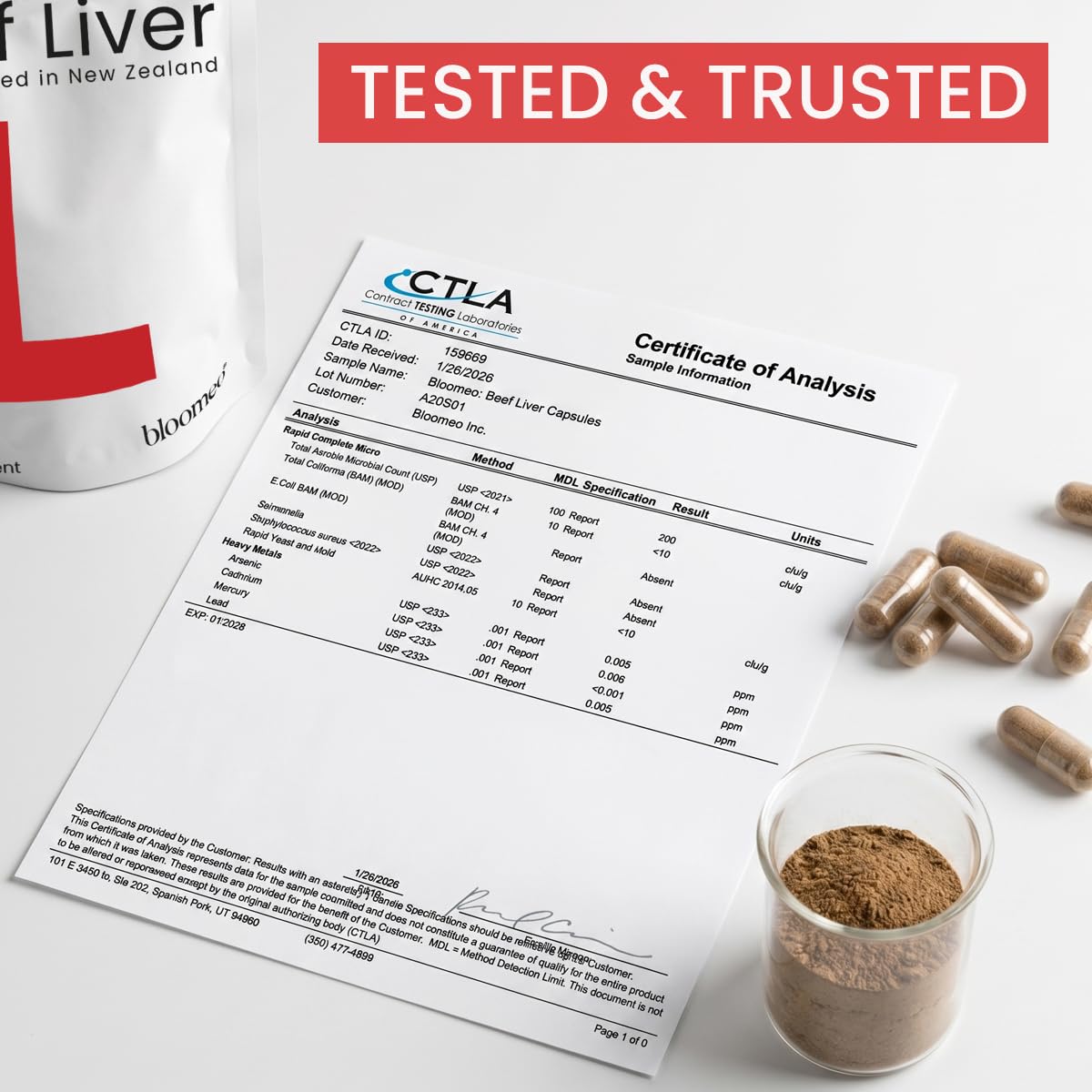 Bloomeo etiqueta nutricional para verificar ingredientes y trazabilidad
