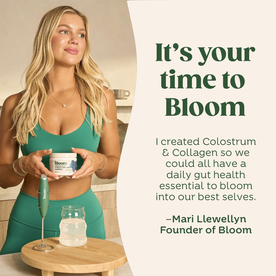 Bloom Nutrition etiqueta con información de ingredientes visible